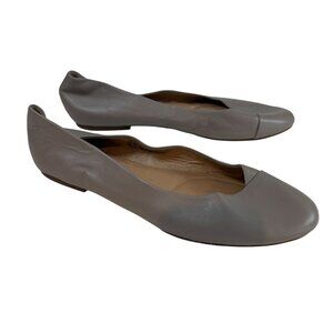 Pure Jill Womens Leather Ballet Flats Size 11M Taupe Classic Neutral Capsule
